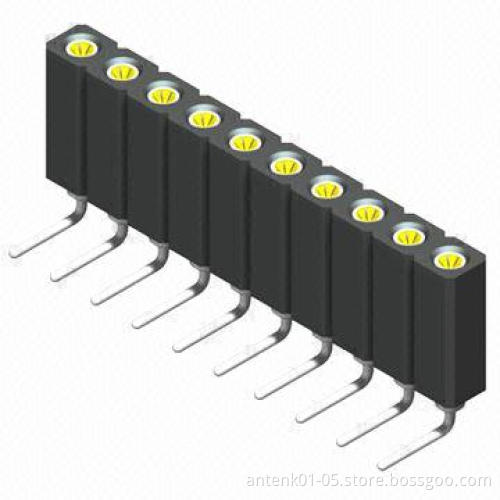 2.54mm machine pin socket, right angle type